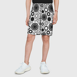 Шорты детские Абстрактные круги, цвет: 3D-принт — фото 2