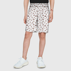 Шорты детские Усы и носы, цвет: 3D-принт — фото 2