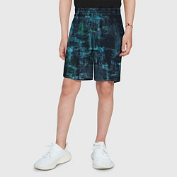 Шорты детские Голубой абстракт, цвет: 3D-принт — фото 2