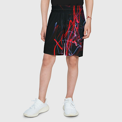 Детские шорты Дым искры цветные / 3D-принт – фото 3