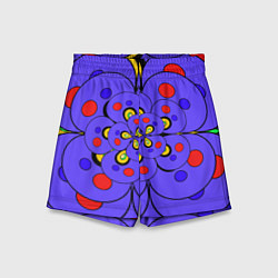 Шорты детские Полукруг яркий орнамент, цвет: 3D-принт