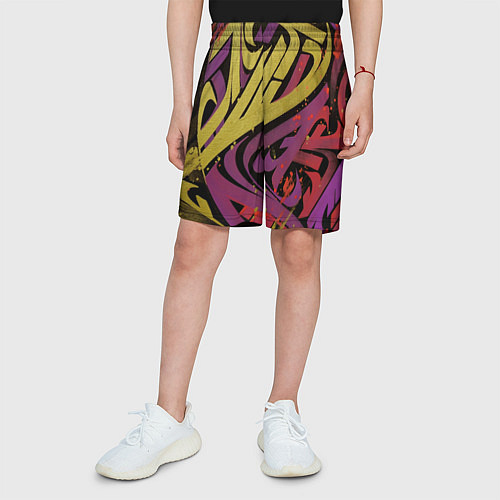 Детские шорты Calligraphic style / 3D-принт – фото 3