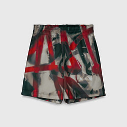 Шорты детские Красное граффити, цвет: 3D-принт