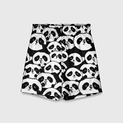 Шорты детские Весёлые панды, цвет: 3D-принт