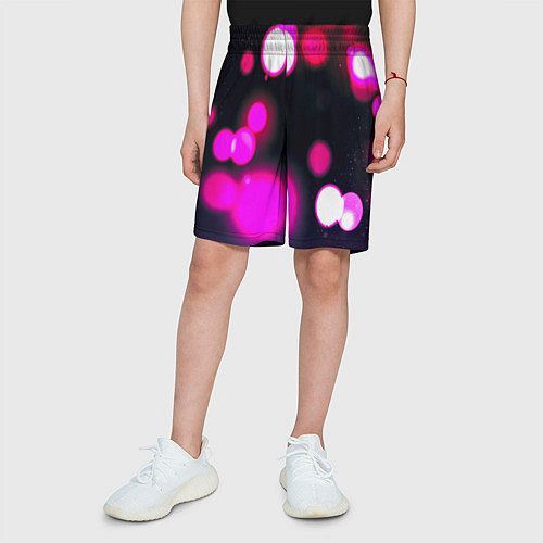 Детские шорты Розовые блики света / 3D-принт – фото 3
