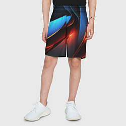 Шорты детские Красно-синие элементы, цвет: 3D-принт — фото 2