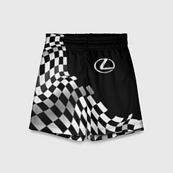 Шорты детские Lexus racing flag, цвет: 3D-принт