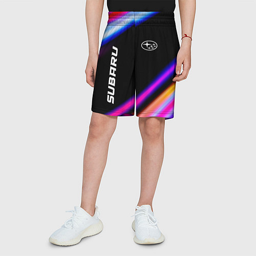 Детские шорты Subaru speed lights / 3D-принт – фото 3