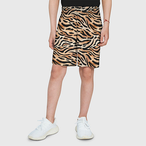 Детские шорты Тигровая окраска / 3D-принт – фото 3
