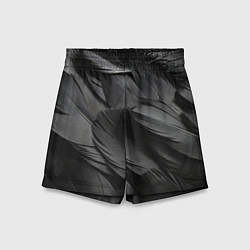 Шорты детские Черные перья ворона, цвет: 3D-принт