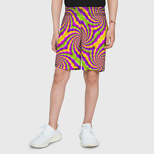 Детские шорты Красивая иллюзия вращения / 3D-принт – фото 3