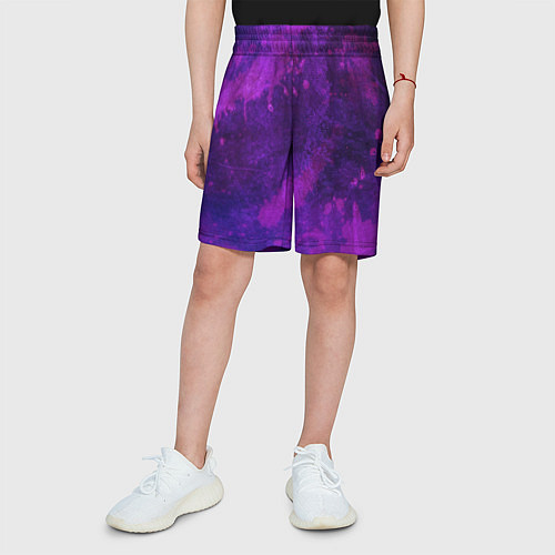 Детские шорты Текстура - Purple explosion / 3D-принт – фото 3