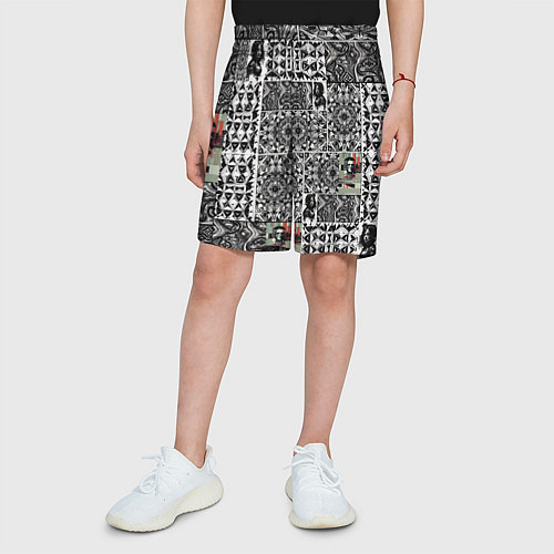 Детские шорты Орнамент древних цивилизаций / 3D-принт – фото 3