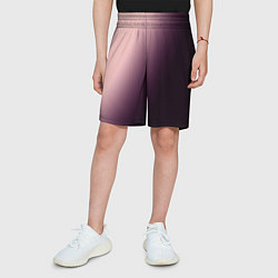 Шорты детские Градиент пыльно-розовый, цвет: 3D-принт — фото 2