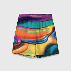 Детские шорты Жидкий разноцветный пластик