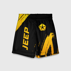 Детские шорты Jeep - gold gradient: надпись, символ