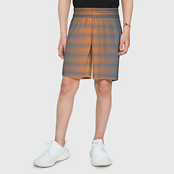 Шорты детские Полосатый закат градиент, цвет: 3D-принт — фото 2