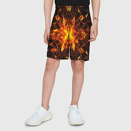 Детские шорты Огненная абстракция / 3D-принт – фото 3
