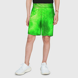 Шорты детские Яркий зеленый фон, цвет: 3D-принт — фото 2