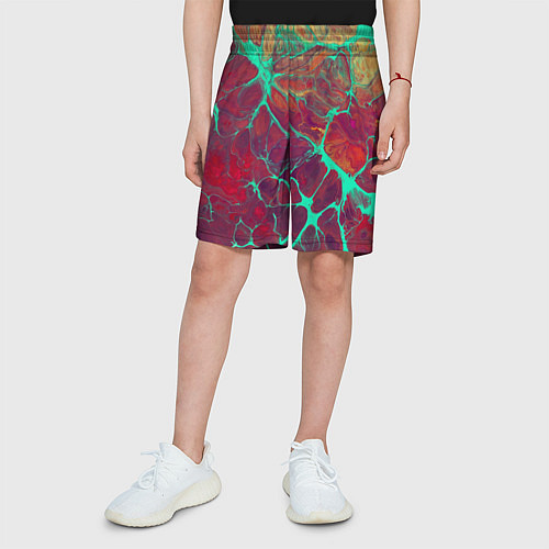 Детские шорты Нейронные соединения абстракция / 3D-принт – фото 3