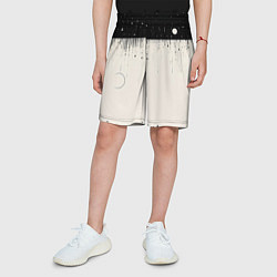 Шорты детские Снежный пейзаж зимней ночью, цвет: 3D-принт — фото 2