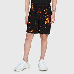 Шорты детские Разлетающиеся искры пламени, цвет: 3D-принт — фото 2