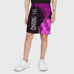 Шорты детские Among Us pro gaming: по-вертикали, цвет: 3D-принт — фото 2