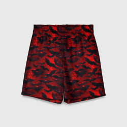 Шорты детские Летучие мыши в красную ночь, цвет: 3D-принт