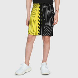 Шорты детские Яркие линии в темноте, цвет: 3D-принт — фото 2