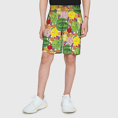 Детские шорты Suika game паттерн / 3D-принт – фото 3