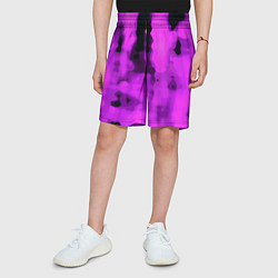 Шорты детские Узор фиолетовая нежность, цвет: 3D-принт — фото 2