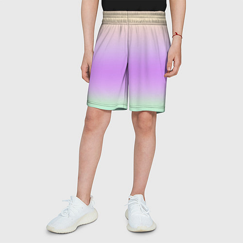 Детские шорты Голографический яркий градиент / 3D-принт – фото 3