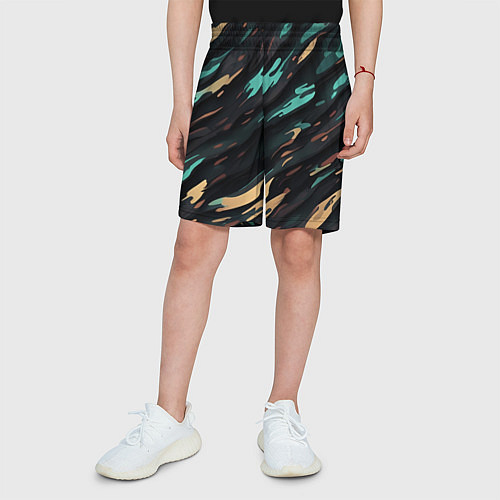 Детские шорты Акватический поток / 3D-принт – фото 3