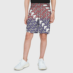 Шорты детские Сине-белые стрелки на белом фоне, цвет: 3D-принт — фото 2