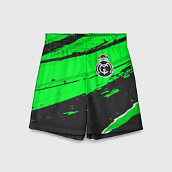 Шорты детские Real Madrid sport green, цвет: 3D-принт