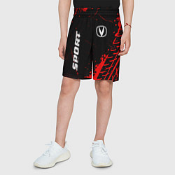 Шорты детские Changan red sport tires, цвет: 3D-принт — фото 2