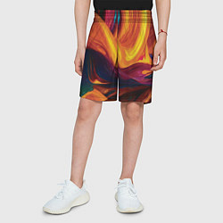 Шорты детские Цветная абстракция colorful, цвет: 3D-принт — фото 2