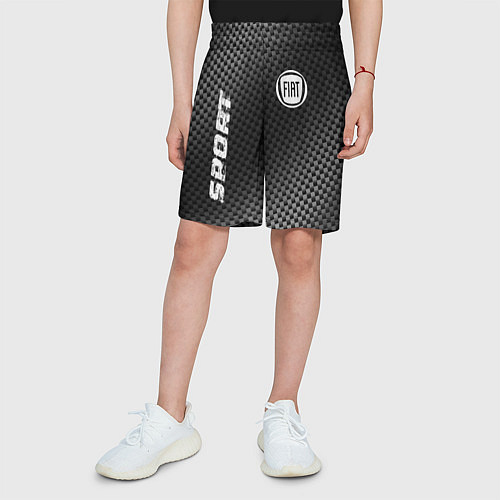 Детские шорты Fiat sport carbon / 3D-принт – фото 3
