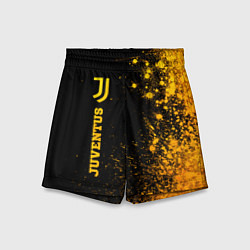 Шорты детские Juventus - gold gradient по-вертикали, цвет: 3D-принт