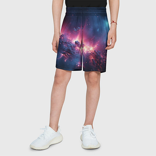 Детские шорты Взрыв в космосе / 3D-принт – фото 3