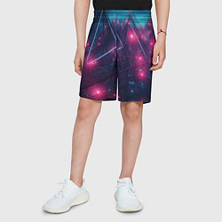 Шорты детские Конструкция с ярким свечением, цвет: 3D-принт — фото 2