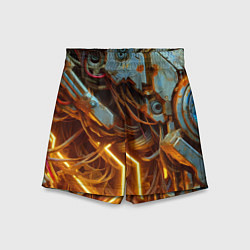 Шорты детские Cyber armor - ai art, цвет: 3D-принт