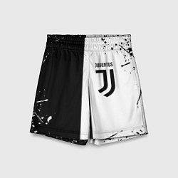 Шорты детские Juventus краски текстура спорт, цвет: 3D-принт