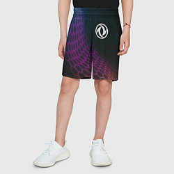 Шорты детские Dongfeng neon hexagon, цвет: 3D-принт — фото 2