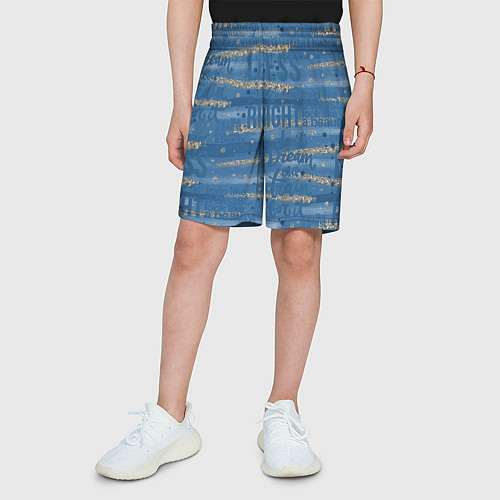 Детские шорты Фитнес графика / 3D-принт – фото 3