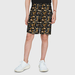 Шорты детские Древний Египет - паттерн, цвет: 3D-принт — фото 2