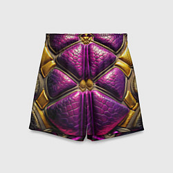 Шорты детские Текстурная кожа в космическом стиле костюма жука, цвет: 3D-принт