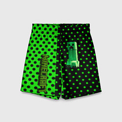 Шорты детские Minecraft creeper pattern, цвет: 3D-принт