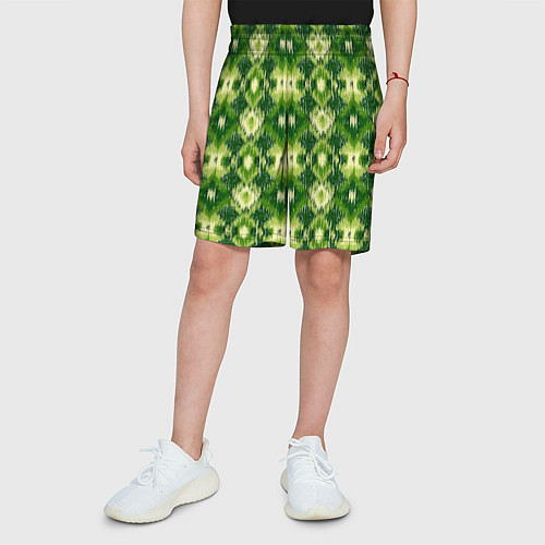 Детские шорты Ромбовидный орнамент / 3D-принт – фото 3