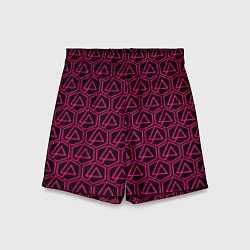 Шорты детские Linkin park pink logo, цвет: 3D-принт